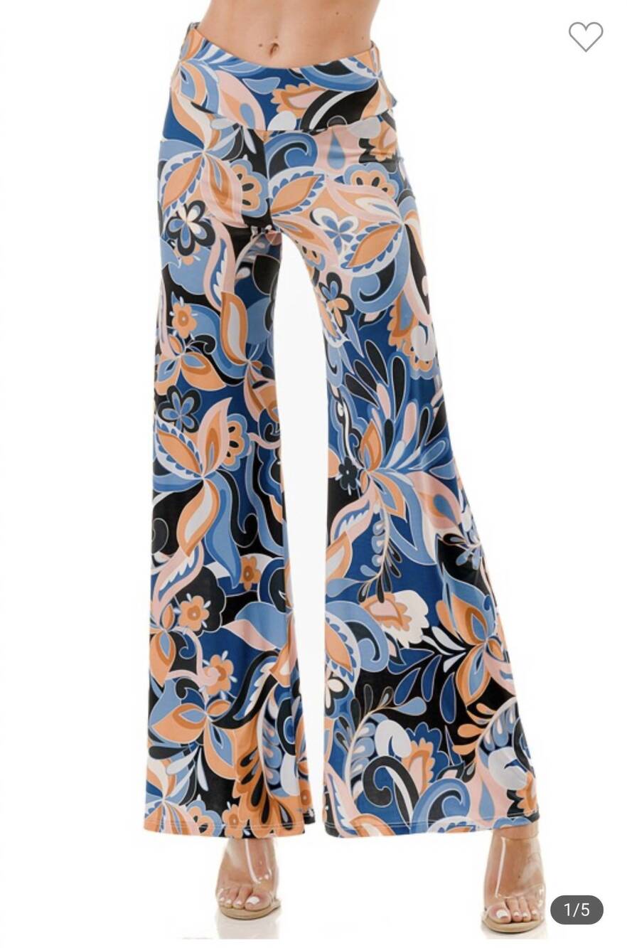 NEW ARIELLA palazzo wide leg pants in multi